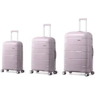Walizki - Zestaw walizek SEMI LINE T5793-0 Różowy - miniaturka - grafika 1