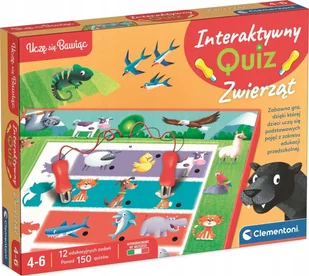 Uczę się bawiąc. Interaktywny quiz Zwierzęta Clementoni - gra - Zabawki interaktywne dla dzieci - miniaturka - grafika 1