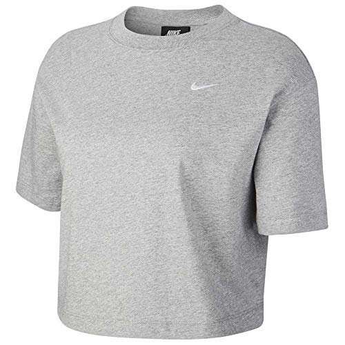 Nike damska W NSW ESSNTL TOP SS LBR koszulka, dk szary wrzosowy/biały, X-Small