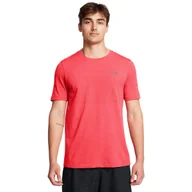 Koszulki sportowe męskie - Męska koszulka treningowa Under Armour UA Rush Seamless Legacy SS - czerwona - UNDER ARMOUR - miniaturka - grafika 1