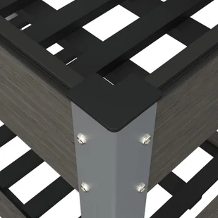 Podwyższona donica z półką, szara, 200x50x75 cm, WPC Lumarko - Donice - miniaturka - grafika 7