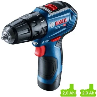 Bosch GSB 12V-30 Akumulatorowa wiertarko-wkrętarka udarowa, 12V, 2x 2,0Ah 06019G9100 - Wiertarko-wkrętarki akumulatorowe - miniaturka - grafika 1