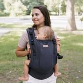 Nosidełka dla dzieci - Nosidełko Zaffiro - BabyGrow Roma: Anthracite Regulowane - miniaturka - grafika 1