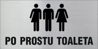 Akcesoria BHP - Tabliczka informacyjna, na drzwi, PO PROSTU TOALETA, WC, GRAWER 10x20cm - miniaturka - grafika 1