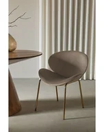 Krzesła - Krzesło Tapicerowane Krzesło Aksamitne Lupo Taupe - miniaturka - grafika 1
