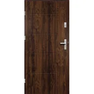 Drzwi zewnętrzne - Drzwi zewnętrzne TYTAN pełne orzech 80 lewe RADEX - miniaturka - grafika 1