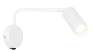 Lampy ścienne - Candellux Kinkiet biały ruchomy z włącznikiem Tina 21-76823 21-76823 - miniaturka - grafika 1