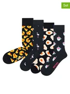 Skarpetki męskie - Happy Socks Skarpety (4 pary) w kolorze czarno-granatowym - miniaturka - grafika 1