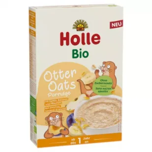 Holle Kaszka Otter Oats z jabłkiem, bananem i śliwkami 200 g Bio - Kaszki dla dzieci - miniaturka - grafika 1