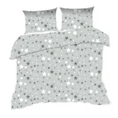 Pościel dla dzieci - Extrapościel Pościel bawełniana 160x200 366K gwiazdki szara Kids 24 - miniaturka - grafika 1