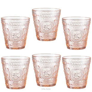 Komplet szklanek różowych 250 ml FREEZE 6 sztuk - Szklanki - miniaturka - grafika 1