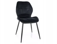 Krzesła - Krzesło do jadalni JAKE VELVET czarne - miniaturka - grafika 1