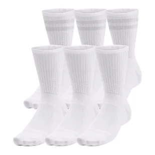 Skarpetki Under Armour Essential 6pk Crew White / White / Halo Gray M - Skarpetki damskie - miniaturka - grafika 1