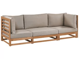 Sofa ogrodowa z certyfikowanego drewna 3-osobowa jasna TRANI - Sofy ogrodowe - miniaturka - grafika 1