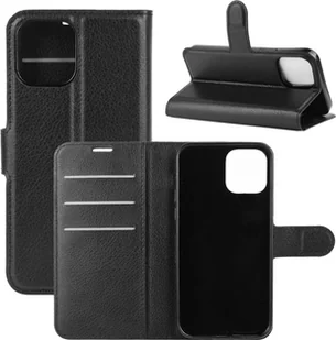 Etui na telefon komórkowy Cover Wallet Bookstyle Case Bumper, Kolor: Czarny, Wybierz model: Apple iPhone 12 / 12 Pro - Etui i futerały do telefonów - miniaturka - grafika 1