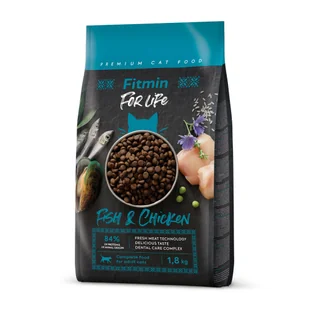 FITMIN FOR LIFE CAT ADULT FISH & CHICKEN - 1,8KG - Sucha karma dla kotów - miniaturka - grafika 2