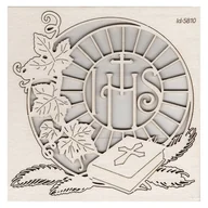 Pamiątka Pierwszej Komunii Świętej - Tekturka komunijna Dekor z Biblią duży - Pierwsza Komunia Święta - miniaturka - grafika 1