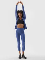 Legginsy - Legginsy sportowe do fitnessu 7/8 damskie 4F 4FWAW24TFTIF276-31S Granatowy - miniaturka - grafika 1