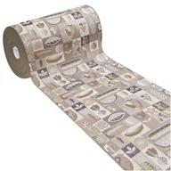 Dywany - Dywanik Kuchenny 52x40 Cm Chłonny Obrzeże Antypoślizgowy Owoce i Warzywa Drogowskaz Nadaje Się Do Prania Brązowy - miniaturka - grafika 1