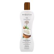Szampony do włosów - Biosilk Silk Therapy Organic Coconut Oil 3in1 Shampoo Conditioner Body Wash szampon odżywka i żel 335ml - miniaturka - grafika 1