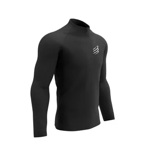 COMPRESSPORT Bluza biegowa męska HURRICANE WINDPROOF SEAMLESS HZ TOP black - Bluzy sportowe męskie - miniaturka - grafika 2