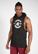 Koszulki sportowe męskie - Gorilla Wear Lawrence Hooded - czarna - odzież męska do kulturystyki i fitnessu - miniaturka - grafika 1