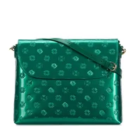 Torebki damskie - Damska listonoszka z metalicznej skóry lakierowanej duża - miniaturka - grafika 1