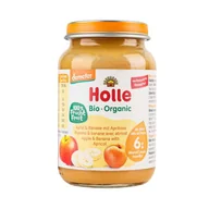 Desery dla dzieci - HOLLE Bio Organic Deserek Jabłko-banan-morela, 190g - miniaturka - grafika 1