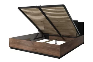 Łóżko 160x200 Sigma 31 bez pojemnika - dąb flagstaf ciemny / czarny supermat - Łóżka Łóżko 160x200 Sigma 31 bez pojemnika - dąb flagstaf ciemny / czarny supermat - Łóżka - miniaturka - grafika 4