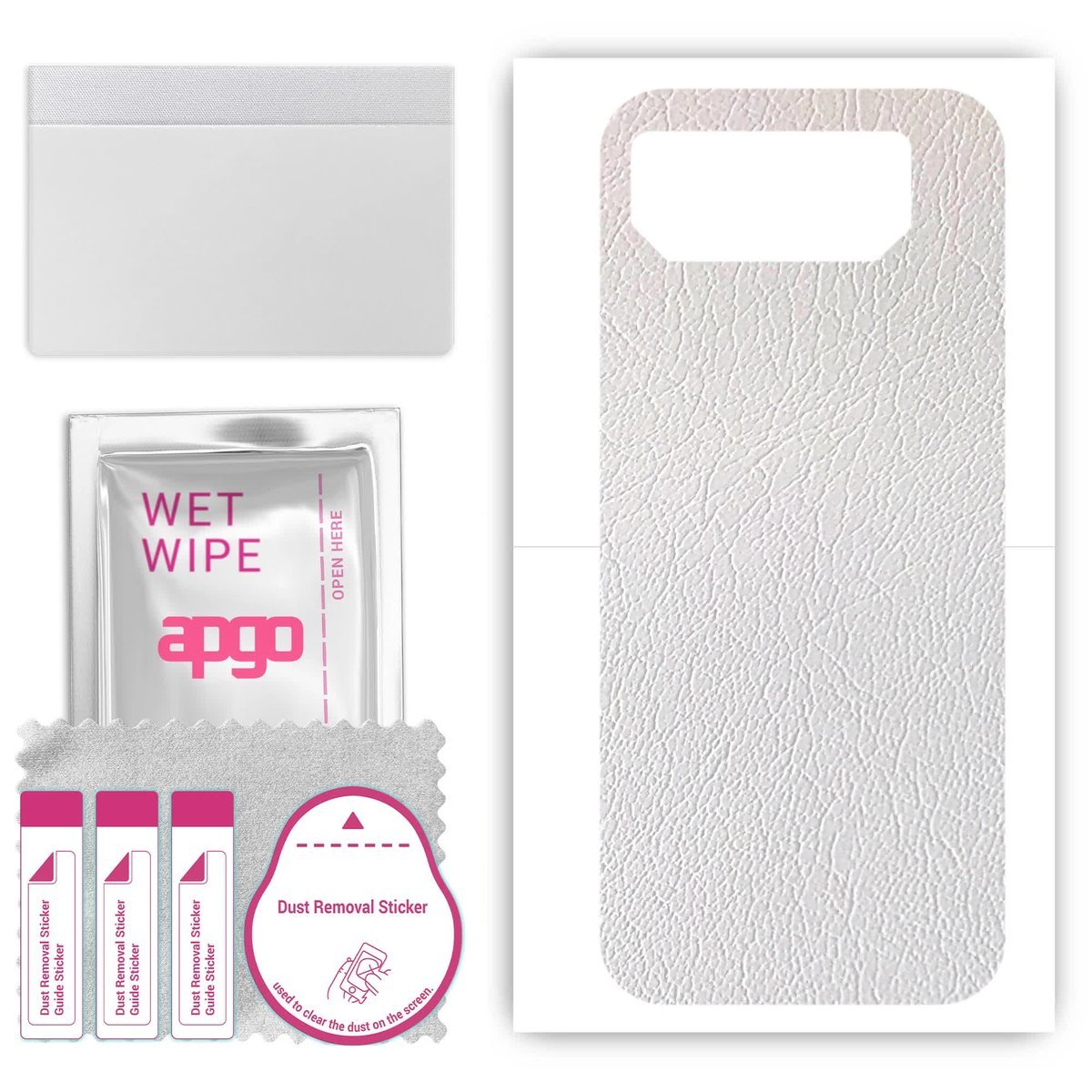 Folia naklejka skórka strukturalna na TYŁ do Asus ROG Phone 6 Pro - Skóra Biała - apgo SKINS