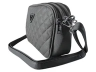 Torebki damskie - Torebka Damska, Pikowana Szara Mała Listonoszka Na Ramię, Kuferek Damski - miniaturka - grafika 1