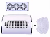 Pozostałe urządzenia kosmetyczne - POCHŁANIACZ PYŁU do Paznokci Pedicure 40W biały AG626A - miniaturka - grafika 1