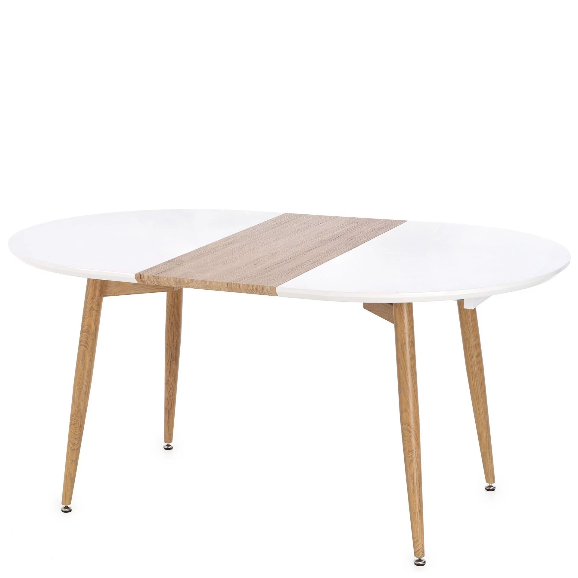 Stół Rozkładany 160-200 x 90 x 77 Caliber Halmar Biały, Dąb San Remo