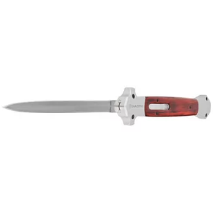 Nóż automatyczny Dulotec OTF Italian Stiletto Wood / Aluminium, Satin 3Cr13MoV (K186A-W) - Noże - miniaturka - grafika 2