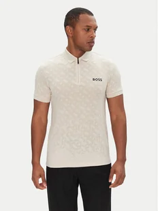 BOSS Polo Philix Toc Jq 50538106 Beżowy Slim Fit - Koszulki męskie - miniaturka - grafika 1