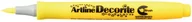 Markery permanentne - Artline SHACHIHATA Marker permanentny z końcówką pędzelkową Decorite BRUSH AR-035 yellow 9558 - miniaturka - grafika 1