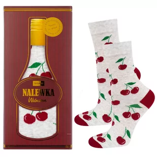 Skarpety Nalewka wiśniowa w pudełku Prezent SOXO roz. 35-40 - Skarpetki damskie - miniaturka - grafika 1