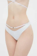 Stroje kąpielowe - Calvin Klein stringi kąpielowe kolor biały - miniaturka - grafika 1