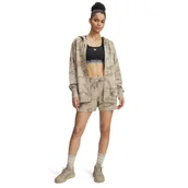 Spodenki damskie - Damskie spodenki treningowe Under Armour Project Rock Terry Short - beżowe - miniaturka - grafika 1