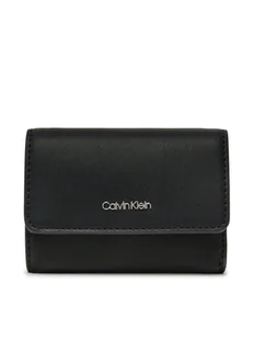 Calvin Klein Portfel damski Ck Must Small Trifold W/Zip LV04F1030G Czarny - Portfele - miniaturka - grafika 1