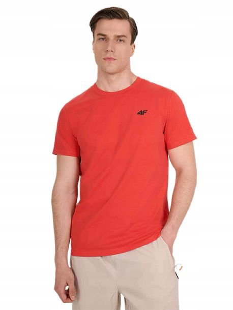 Koszulka Męska 4f Gładka Tshirt Bawełna Lato Shm2256 062s R. L