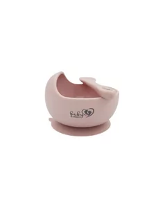 Baby in world Miseczka silikonowa z przyssawką i łyżeczką powder rose - Miseczki i talerzyki dla dzieci - miniaturka - grafika 1