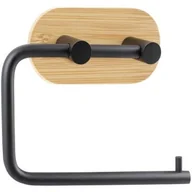 Stojaki i wieszaki na papier toaletowy - AWD Interior uchwyt na papier toaletowy czarny/brązowy AWD02091765 - miniaturka - grafika 1