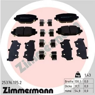 Klocki hamulcowe - komplet ZIMMERMANN 25376.175.2 - Klocki hamulcowe - miniaturka - grafika 1