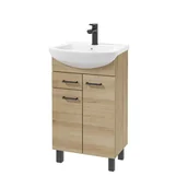 Szafki łazienkowe - Szafka łazienkowa z umywalką Nas Novelty 45 cm dąb truflowy 207-D-05011-1560 - miniaturka - grafika 1