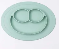 Miseczki i talerzyki dla dzieci - Talerz Silikonowy, Mata Do Jedzenia Do Blw  Miętowy - miniaturka - grafika 1