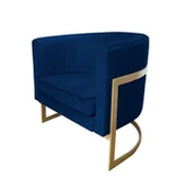 Fotele - Fotel Glamour podstawa złota M - miniaturka - grafika 1