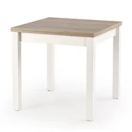 Stoły - Kwadratowy rozkładany stół biały + dąb sonoma M3-A12 - miniaturka - grafika 1