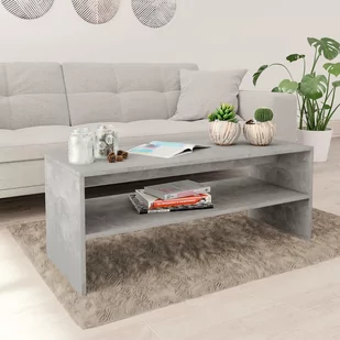 vidaXL Stolik kawowy, betonowy szary, 100x40x40 cm, płyta wiórowa - Ławy i stoliki kawowe - miniaturka - grafika 1