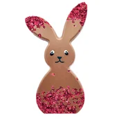 Czekolada - Wielkanocny Zając z mlecznej czekolady, z malinami (80g) - miniaturka - grafika 1